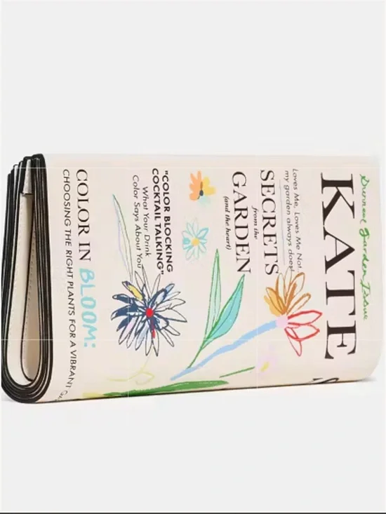 💐Kate Spade Floral Magazine Clutch — Cream with Multicolor Blooms 💐 - Picture 14 of 16